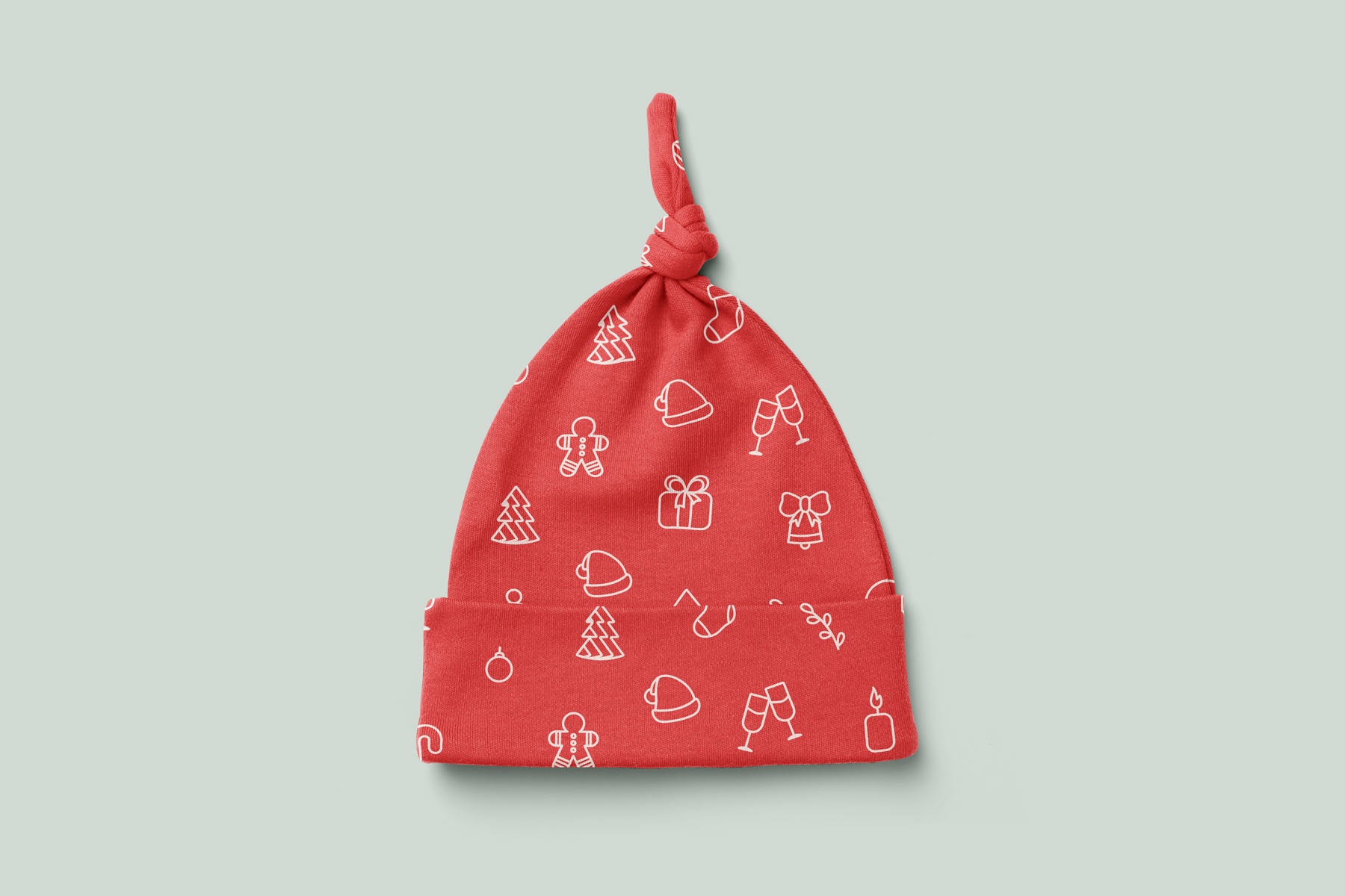 Knotted hat (holiday pattern)