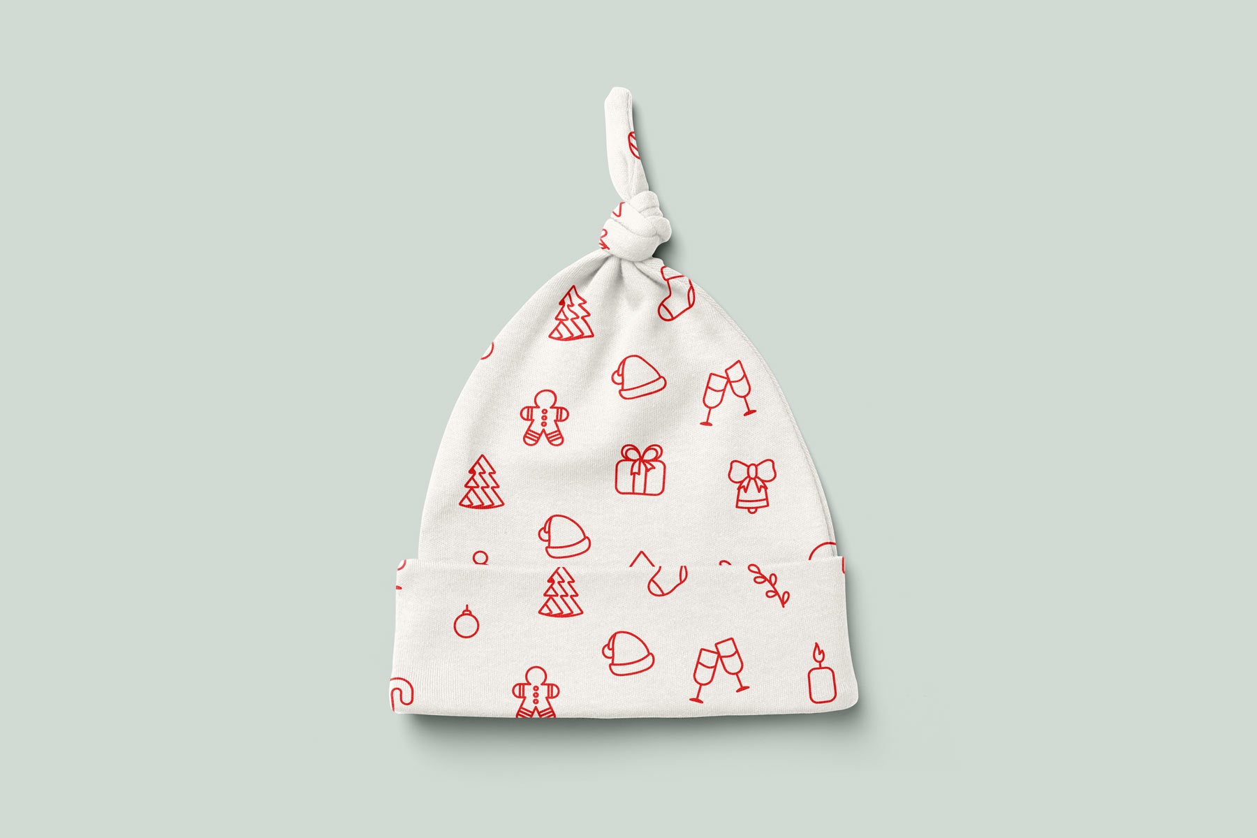 Knotted hat (holiday pattern)