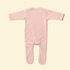 Back of pink baby rompersuit